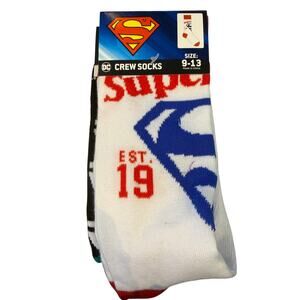 #92-96 DC Superman Crew Socks*Size 9-13*Unisex